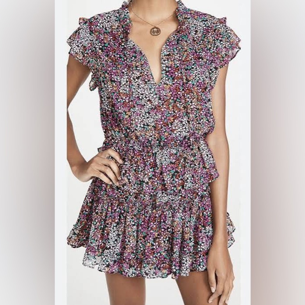 NWT 🏷️👗👠 MISA LOS ANGELES LILLIAN MINI DRESS IN NAZIRAH FLORAL, SIZE XS